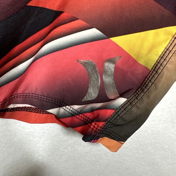 HURLEY Buckle Phantom Unlined Board Surf Swim Shorts Red Striped Mens Size 29 - Picture 3 of 12